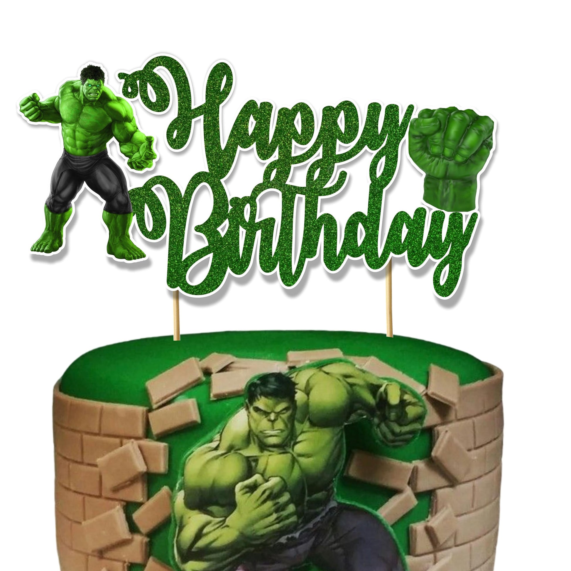 Seyal Hlk Happy Birthday Cake Topper - Durable Art Board, Vibrant Design, Model USCaketop182