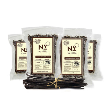 Akshit Vanilla Beans - Grade A +, 4LB Pods for Baking & Cooking, Non-GMO, 6-8 Inches