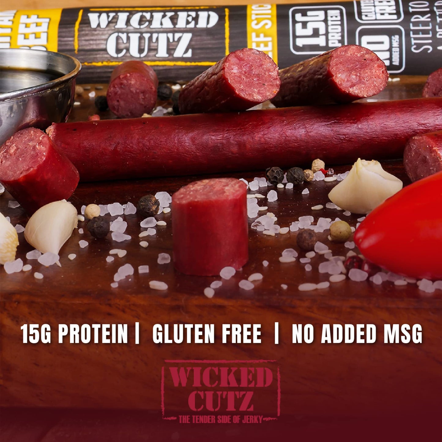 Teriyaki Beef Sticks | Tender, Flavorful, Extra Large Beef Jerky Sticks With 15G Of Protein Per Meat Stick, Gluten Free, High Pr