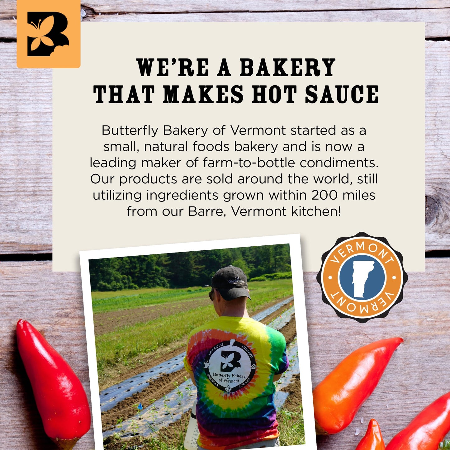 Butterfly Bakery of Vermont - Taco Vibes Only Hot Sauce, Extreme Heat, Bold & Zesty Flavor, Made with Vermont-Grown Red Serranos