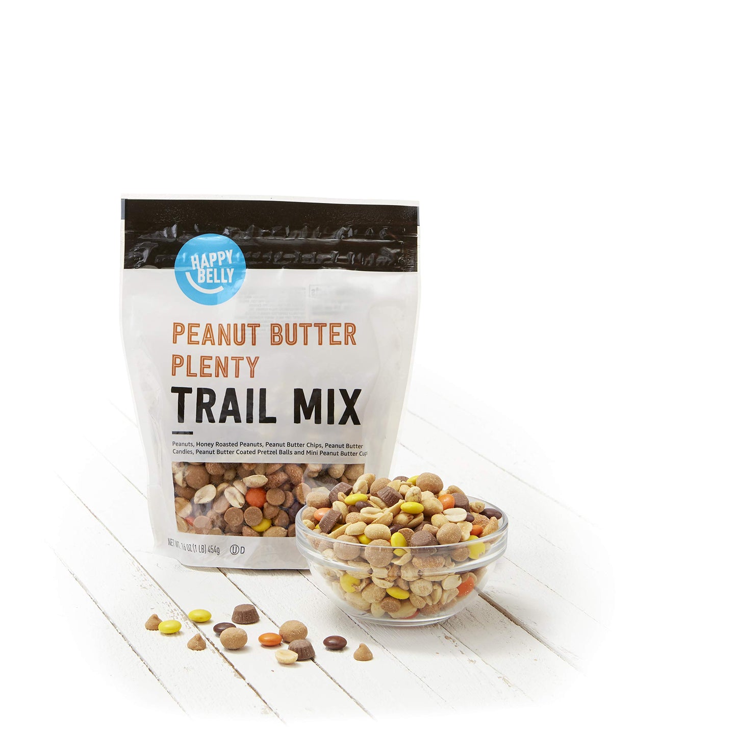 large online retailer Brand - Happy Belly Peanut Butter Plenty  Trail Mix  1 pound (Pack of 1)