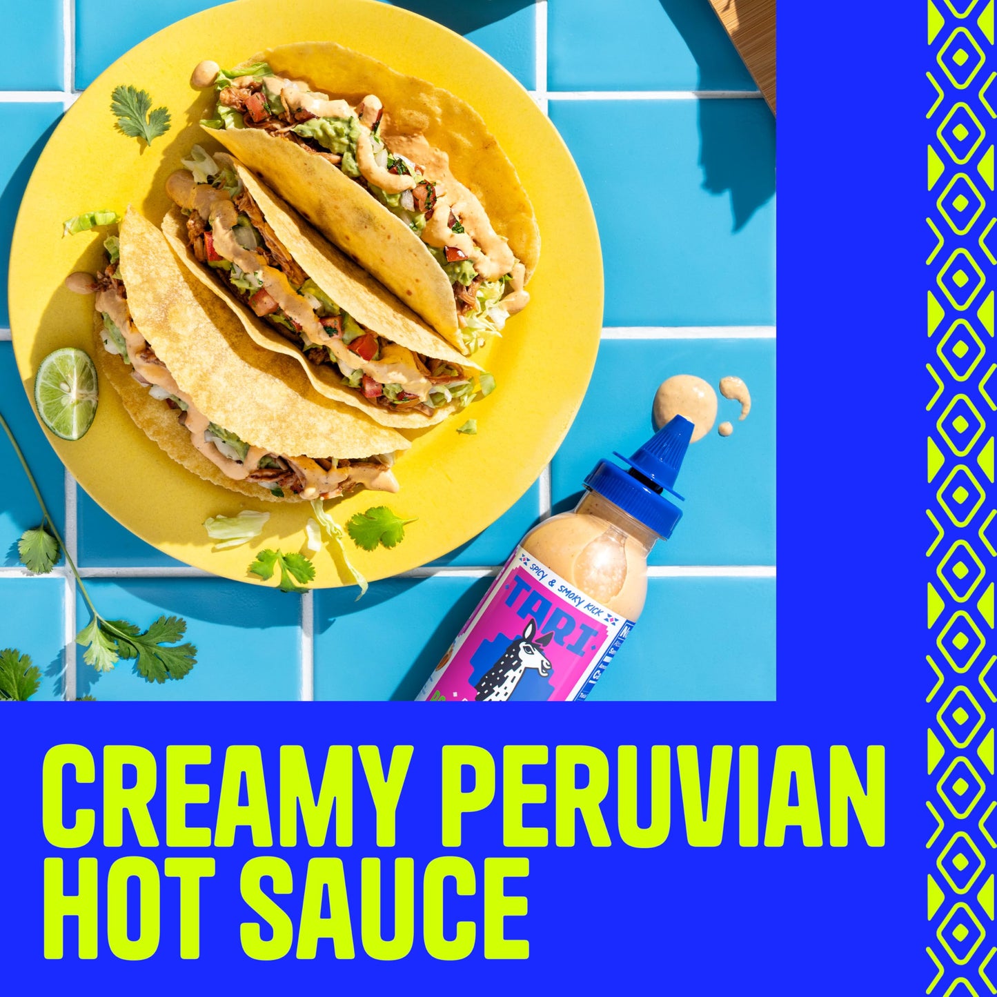 Tari Hot Sauce - Peruvian Aji Rocoto - Perfect For Burgers, Tacos, Eggs, Chicken & More - 11.8Oz