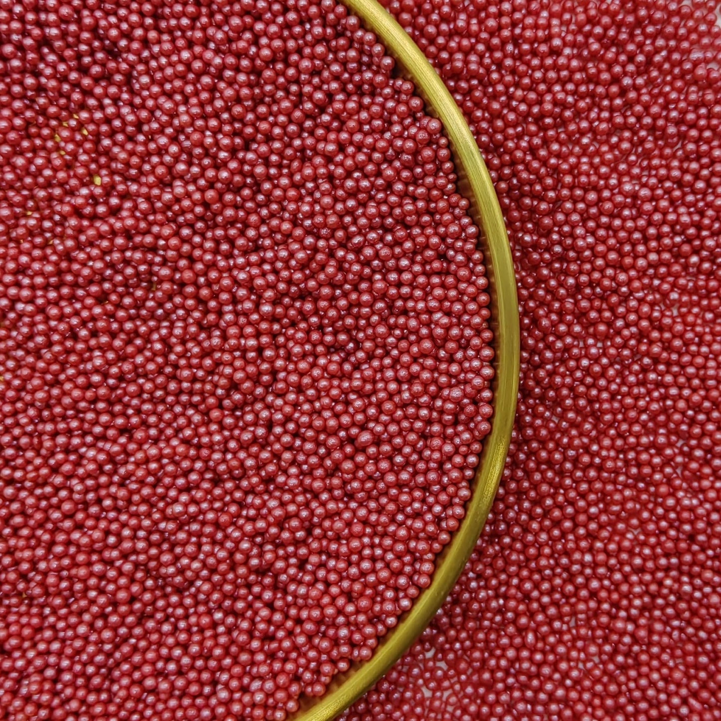Edible Red Pearl Sugar Sprinkles Candy 2mm Mini Pearls Cake Decorations Cupcake Toppers Cookie Decorating Perfect for Wedding Pa