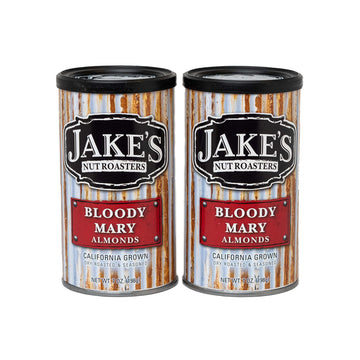Jakes Nut Roasters Bloody Mary Almonds - Whole Dry Roasted, Seasoned Snack, 7 Ounce (Pack of 2)