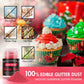 Aheroi Edible Glitter Set, 24 Colors Luster Dust Sprinkles, 4g Each, Multicolor