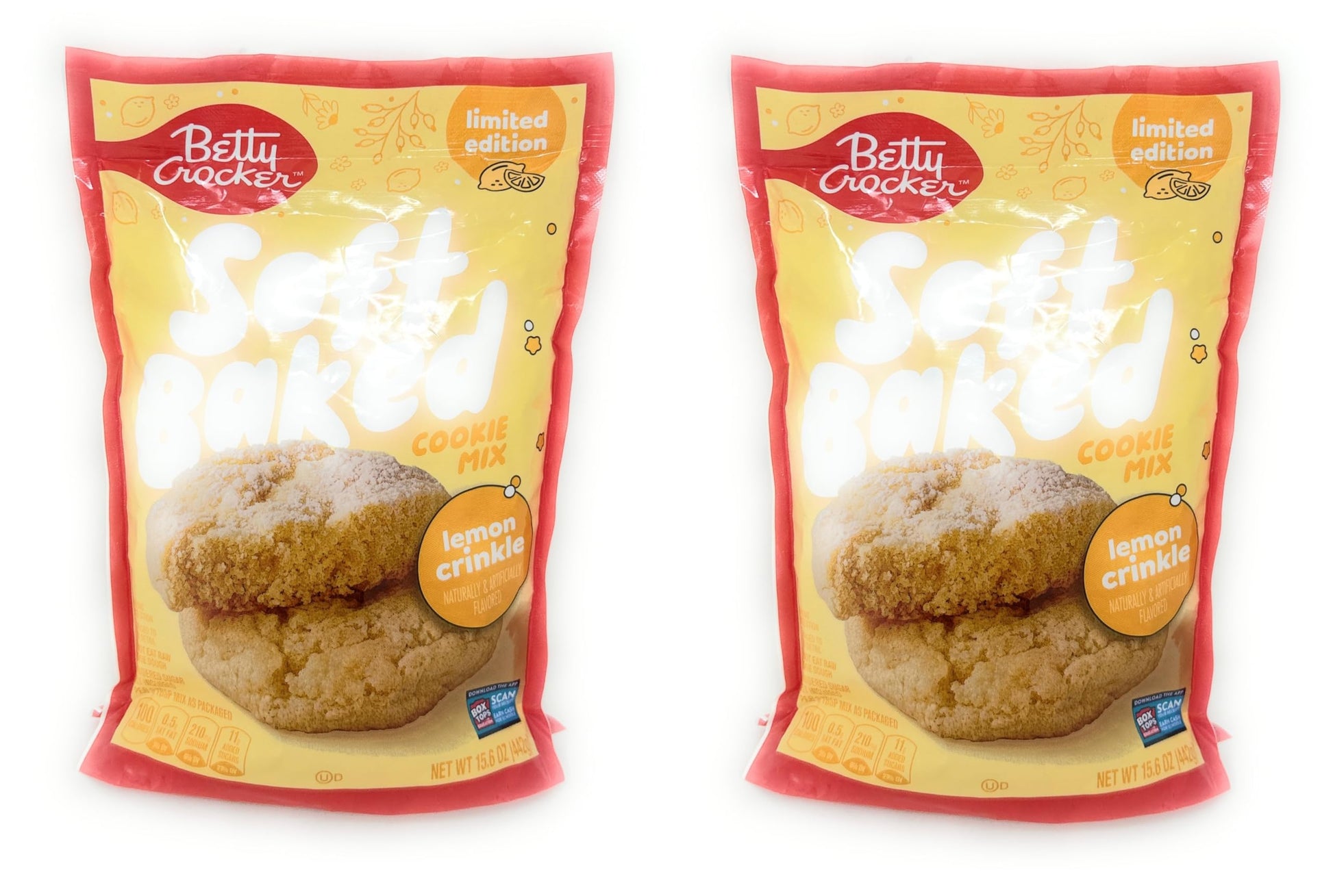 Betty Crocker Lemon Crinkle Soft Baked Cookie Mix 15.6-2 bags
