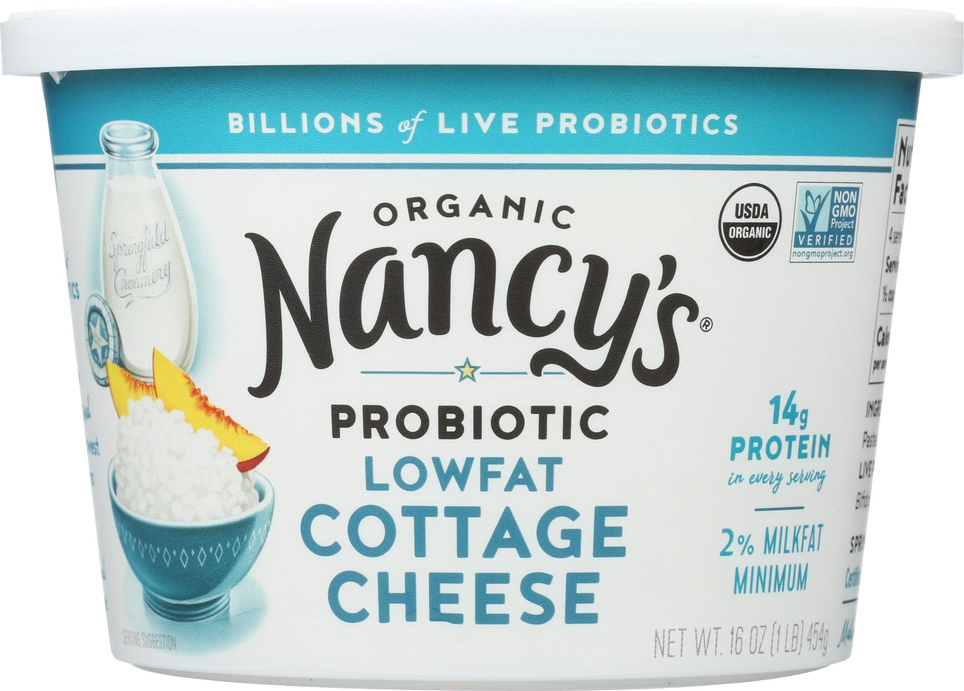 Nancys Yogurt, Cultured Cottage Cheese, Low Fat, 16 oz