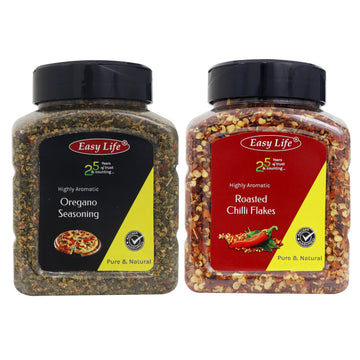 Easy Life Oregano Seasoning 230G And Roasted Chilli Flakes 200G Chefs Combo