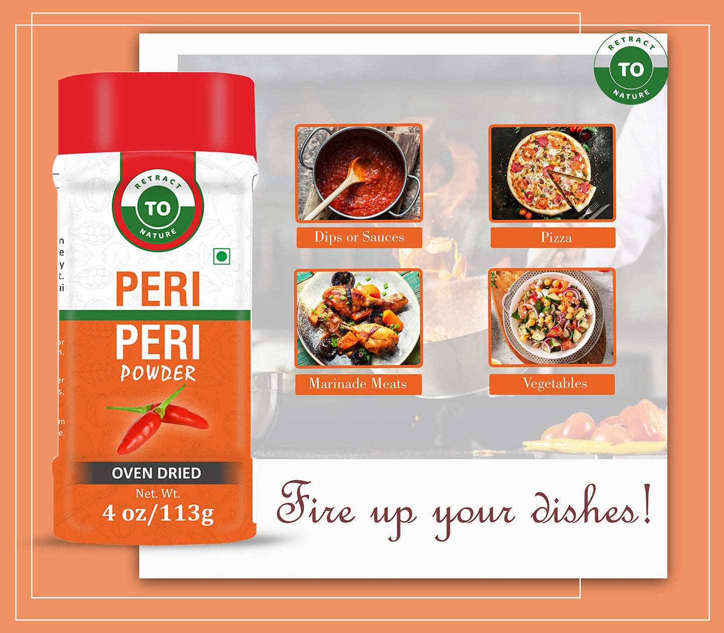 Peri Peri Powder (Birds Eye Chili) - 4 Oz/113 Gm, 100% Pure, Oven Dried, Spicy Chili Powder
