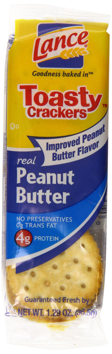 Lance Toasty Crackers, Real Peanut Butter, 51.5 Ounce (Pack Of 40)