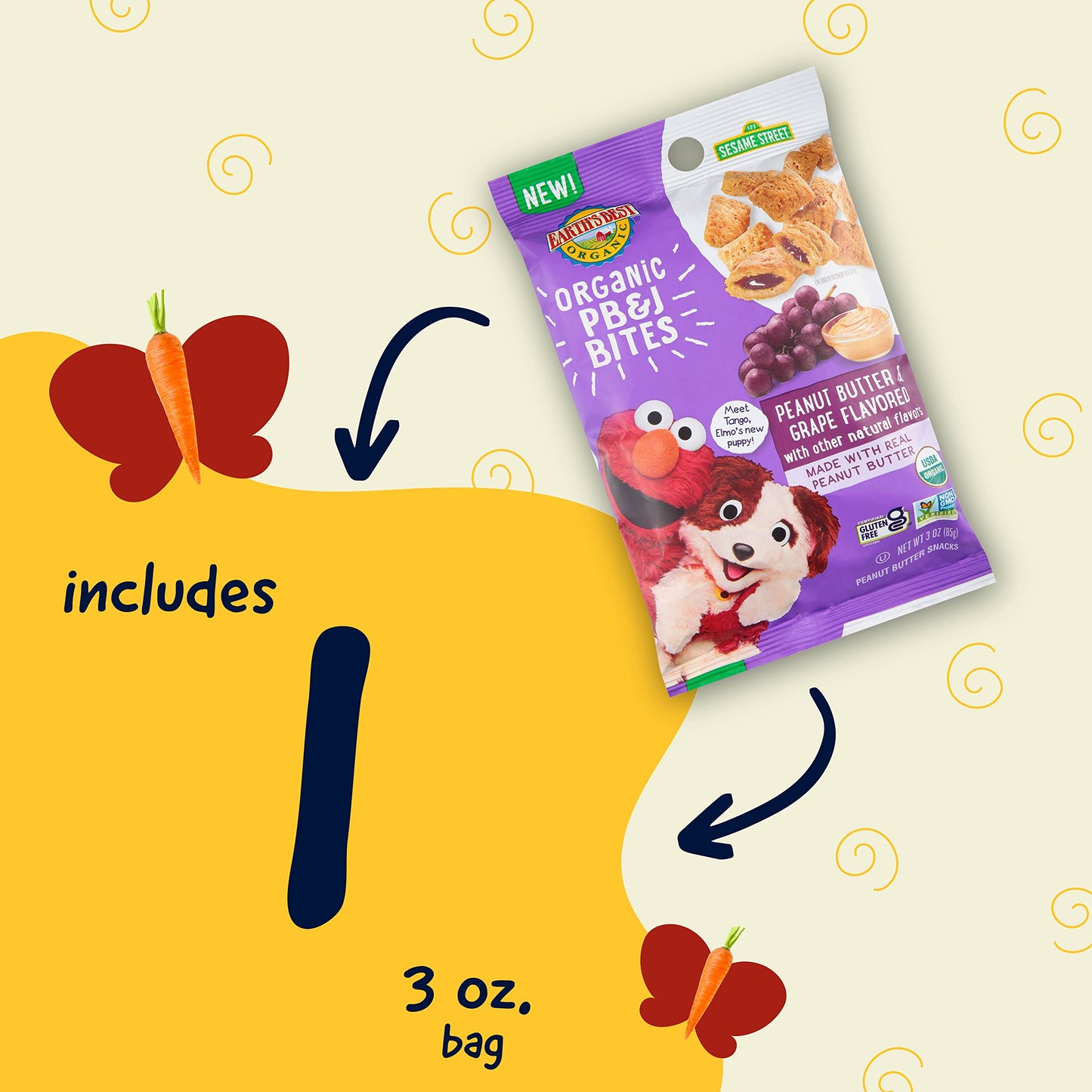 Eb Pb J Grape Bites ( 6 X 3 Oz   )