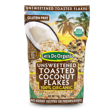 Let's Do Organic Unsweetened Coconut Flakes - Coconut Flakes Unsweetened Organic, Organic Coconut Flakes, Organic Flake Coconut,