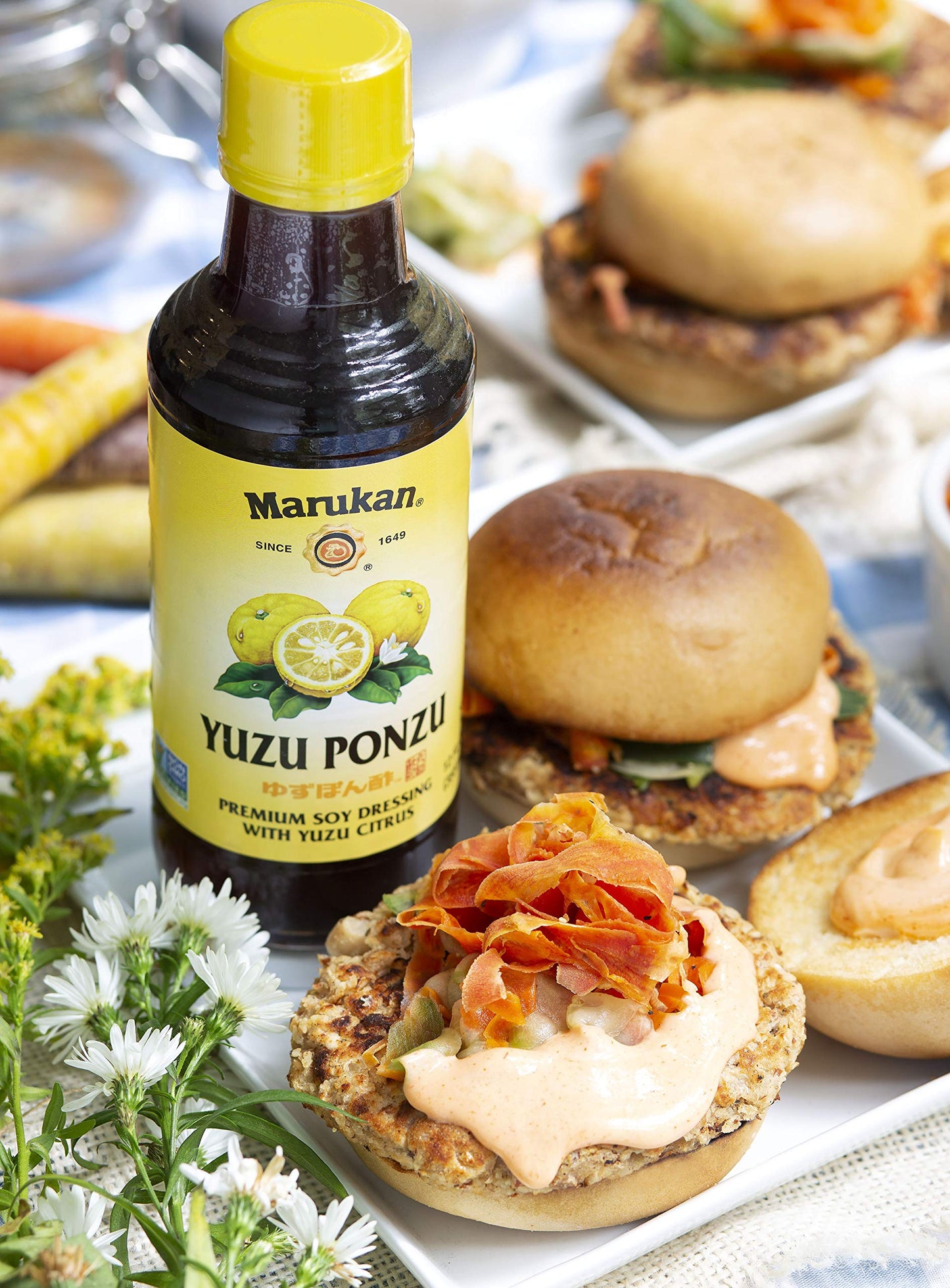 Marukan Ponzu Yuzu Soy Citrus Dressing (Yellow Label), 12 Ounce Glass Bottle (Pack Of 6)