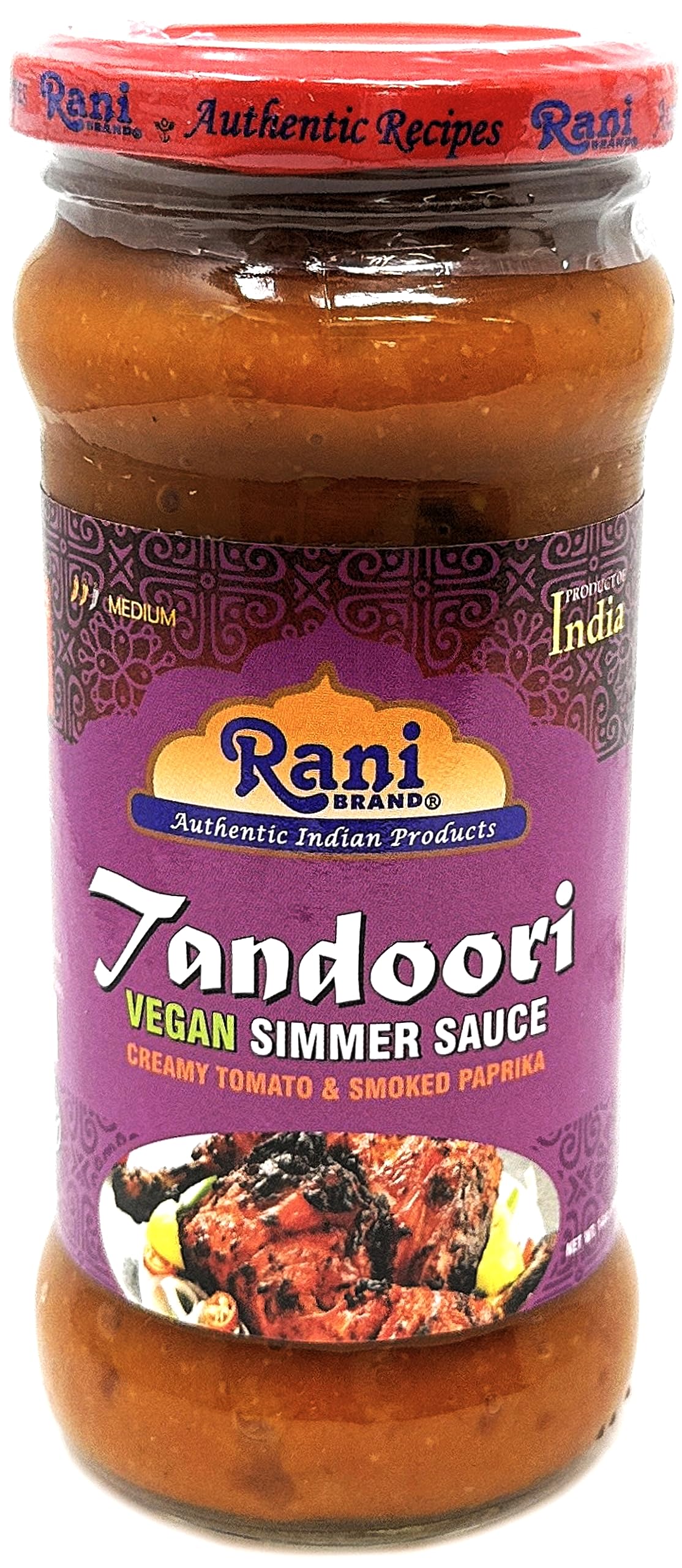 Rani Tandoori Vegan Simmer Sauce, Creamy Tomato & Smoked Paprika, 14oz (Pack of 5+1 FREE), All Natural, Vegan, Gluten Free