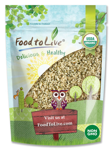 Food To Live - Organic Hemp Hearts, 2 Pounds Non-Gmo Raw Hearts, Hulled, Shelled, Kosher, Vegan, Keto-Friendly. Good Source Of Protein & Fiber. Great For Smoothies, Oatmeal, And Salads.