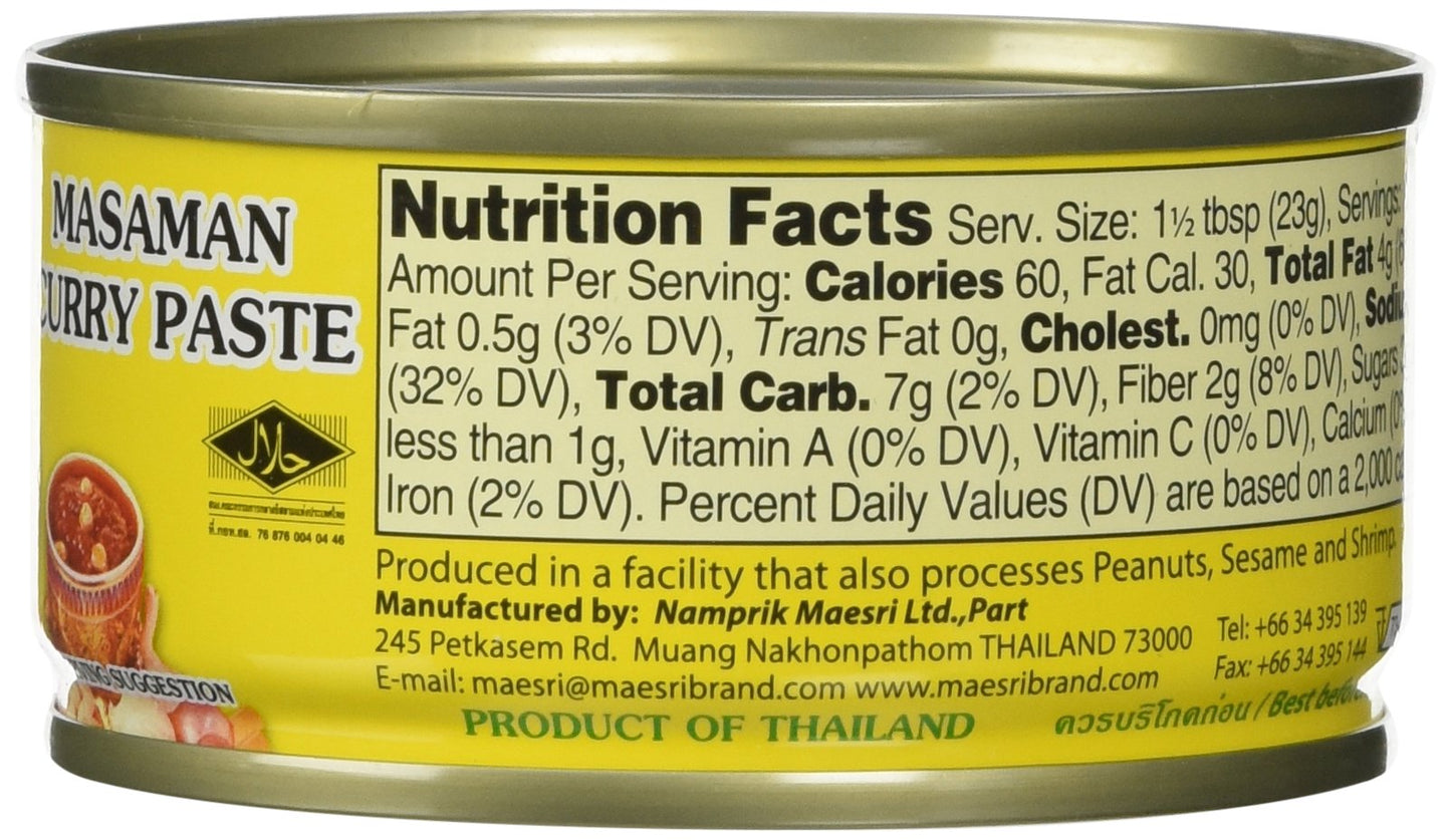 Maesri Thai Masaman Curry - 4 Oz (Pack Of 4)