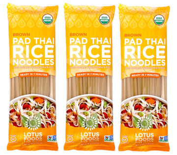 Lotus Foods Organic Brown Pad Thai Rice Noodles (PACK OF 3)