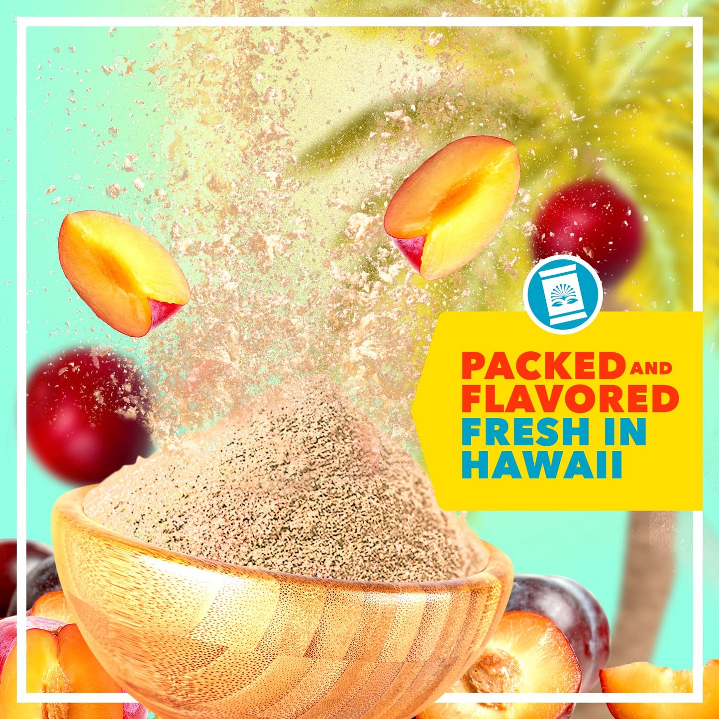 Snack Hawaii Authentic Li Hing Mui Powder - Sweet & Sour Dried Plum Powder - 2.5 Ounce (3 Pack) - White, Red