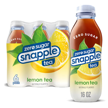 Snapple Diet Lemon Tea, 16 Fl Oz Recycled Plastic Bottle, 6 Pack