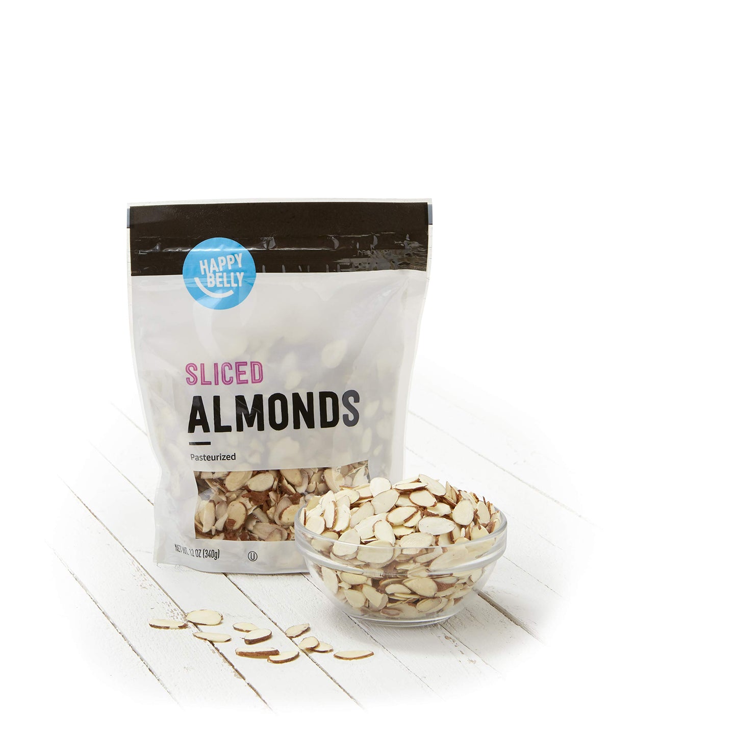 Happy Belly Sliced Almonds, 12 oz - Pack of 1, Perfect for Snacking and Baking