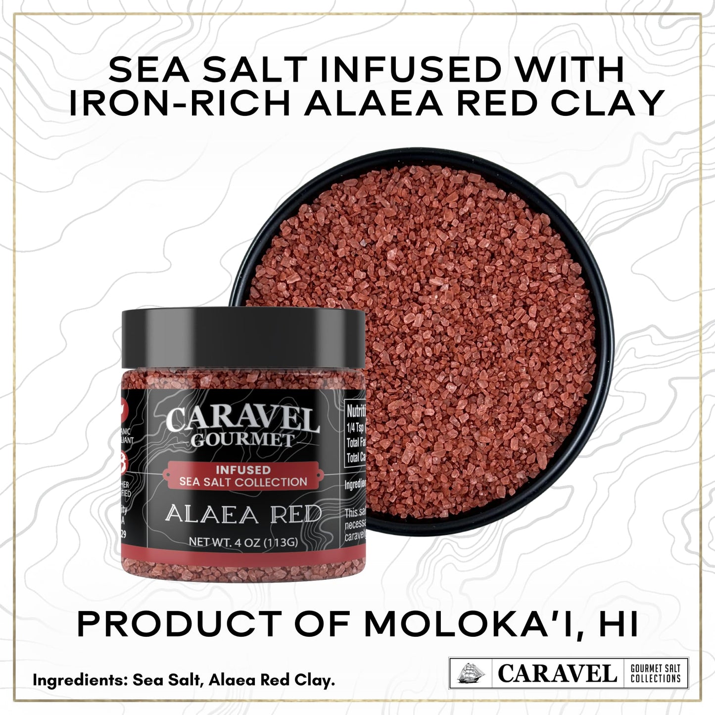 Sea Salt Superstore Hawaiian Sea Salt 3-Pack - Alaea Red, Bamboo Jade, Black Lava - 12 oz Total