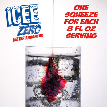Icee Zero Calorie Cherry, Blue Raspberry, Orange And Mango Liquid Water Enhancer Drink Mix, Natural Flavor Drops, Sugar Free, 1.