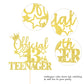 YCTHUNFISH 13th Birthday Cake Topper Glitter Number 13 Gold Small Decorations