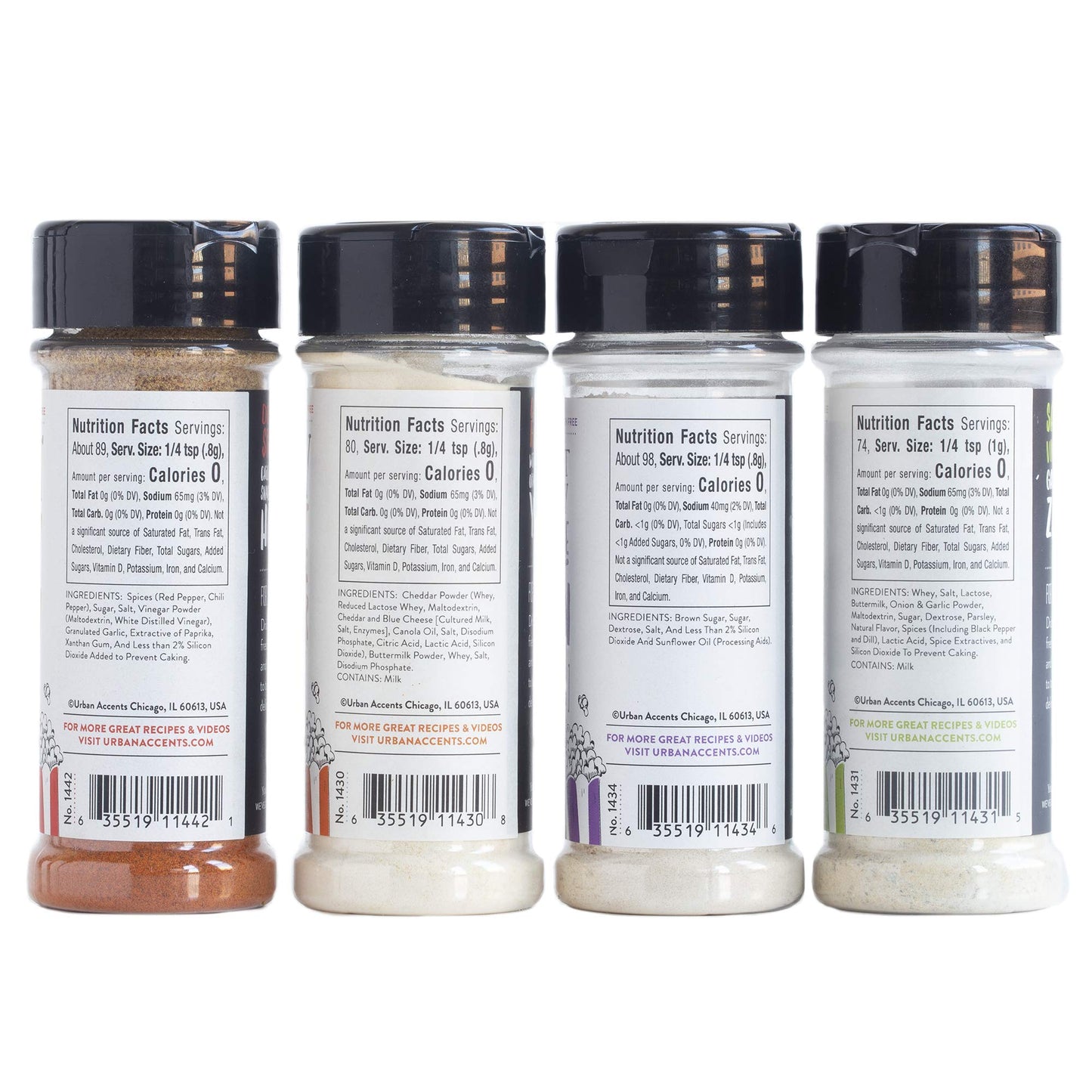 Urban Accents GET POPPIN', Gourmet Popcorn Seasoning Gift Set (Set of 5) - Delicious Non-GMO Popcorn Kernels and 4 Gourmet Popco