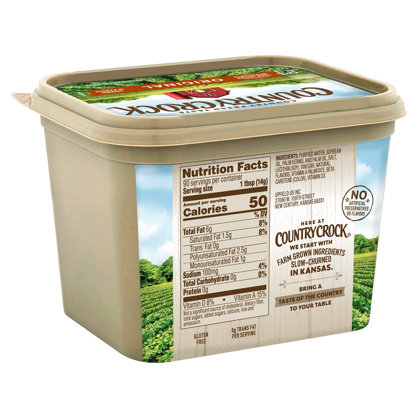 Country Crock Original Vegetable Oil Spread, 45 Oz Tub (Refrigerated)