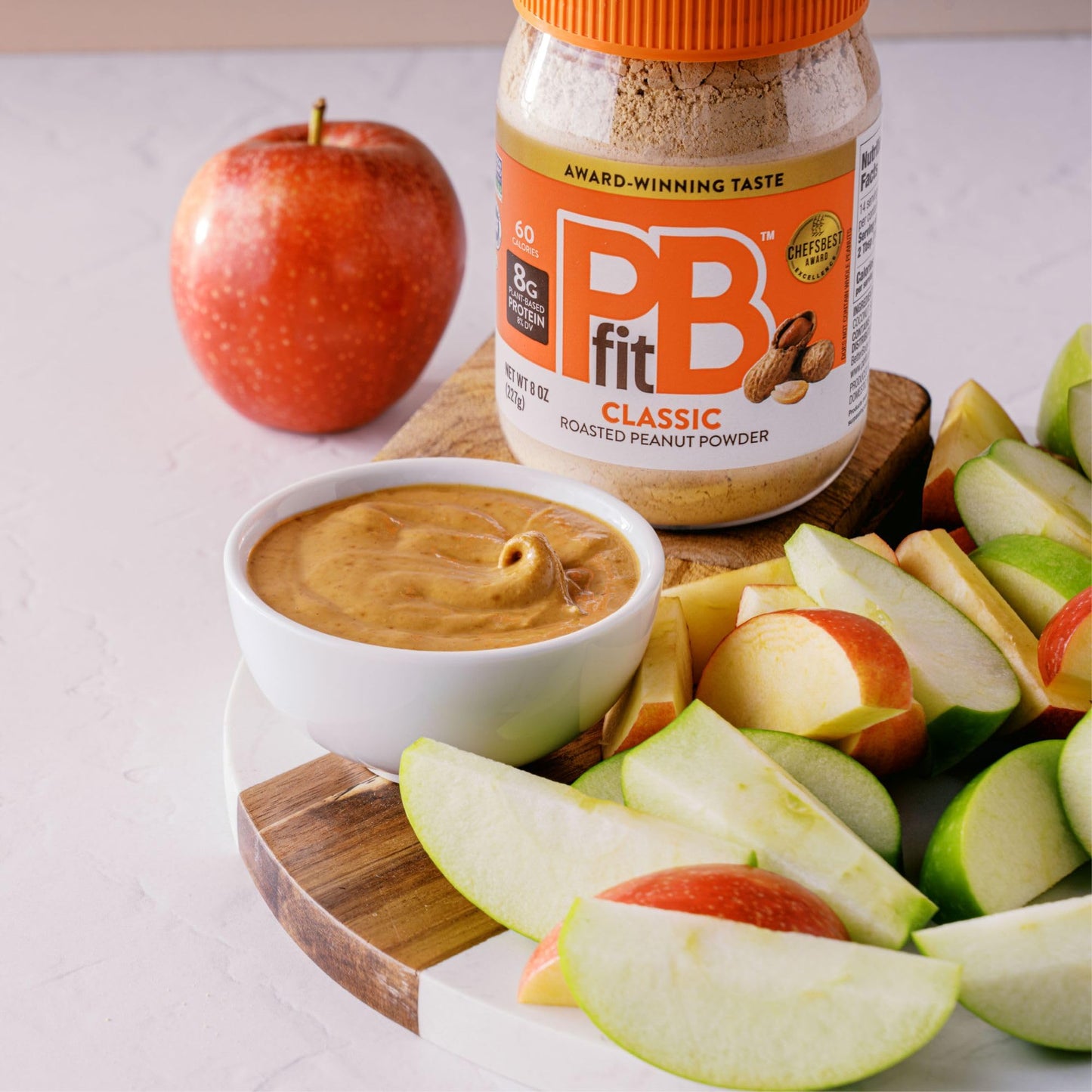 PBfit All-Natural Peanut Butter Powder, Powdered Peanut Spread From Real Roasted Pressed Peanuts, 8g of Protein 8% DV, 8 Ounce