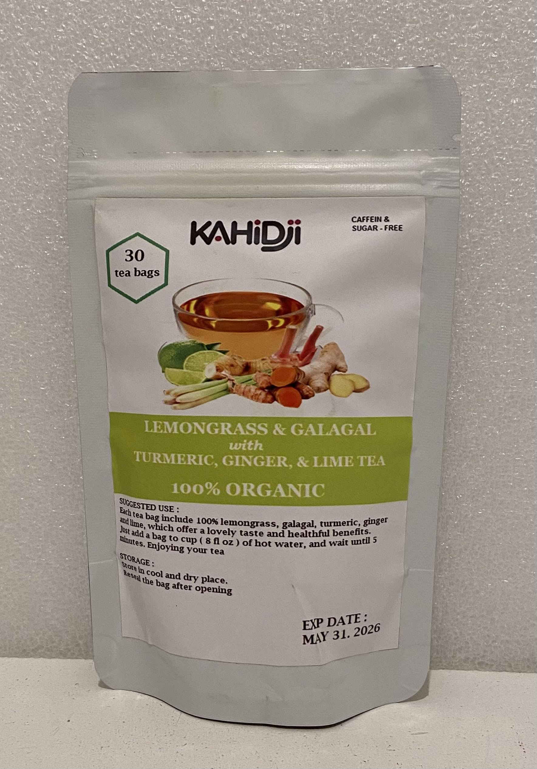 Organic Lemongrass & Galagal With Turmeric, Ginger And Lime Pack Of 30 Tea Bags