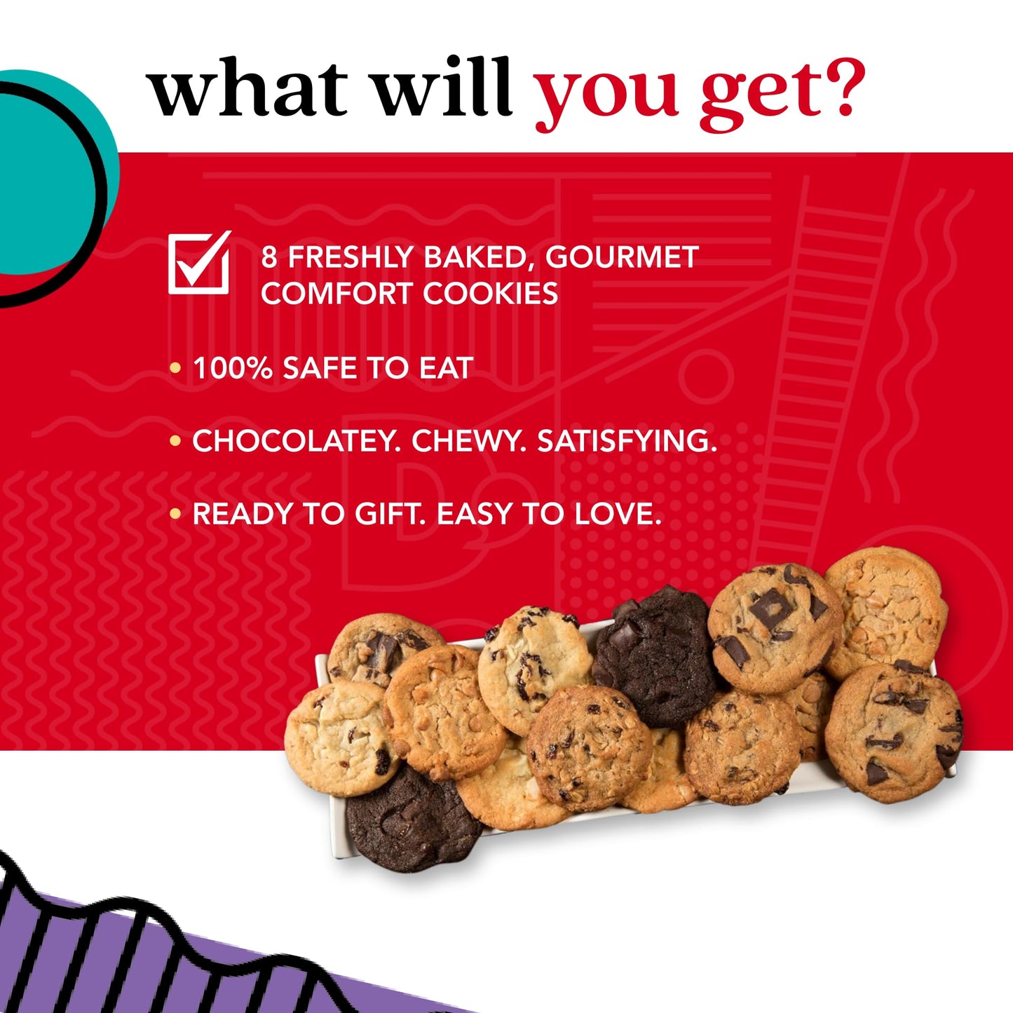 Davids Cookies Get Well Soon Cookie Gift Basket - Gourmet Bakery Dessert Gift For Recovery, Comfort And Appreciation Occasions - Assorted Cookies Sweet Sampler Tin