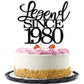 Migeaks Legend Since 1980 Cake Topper 44Th Birthday Happy Birthday Cake Topper Men And Women Cheer 44 Years Old Handmade Black G