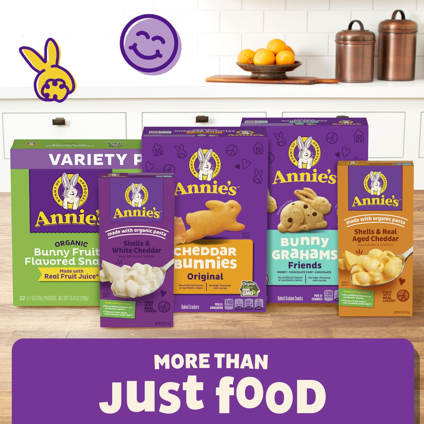 Annie s Organic Friends Bunny Grahams, Chocolate Chip, Chocolate, and Honey Baked Graham Snacks, 12 Pouches, 12 oz