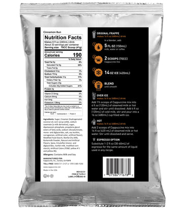 Cappuccine Cinnamon Bun Frappe Mix, 3 Pound (Pack Of 1)