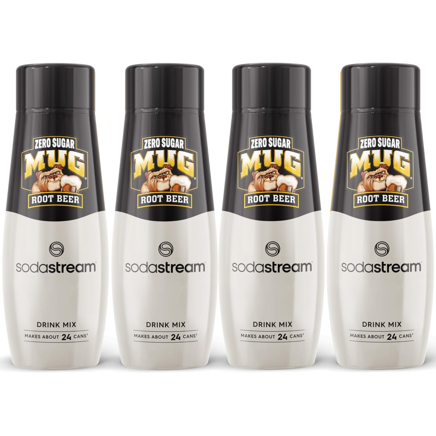 SodaStream Mug Root Beer Zero Sugar Drink Mix, 440ml, Pack of 4, 288 Fl Oz