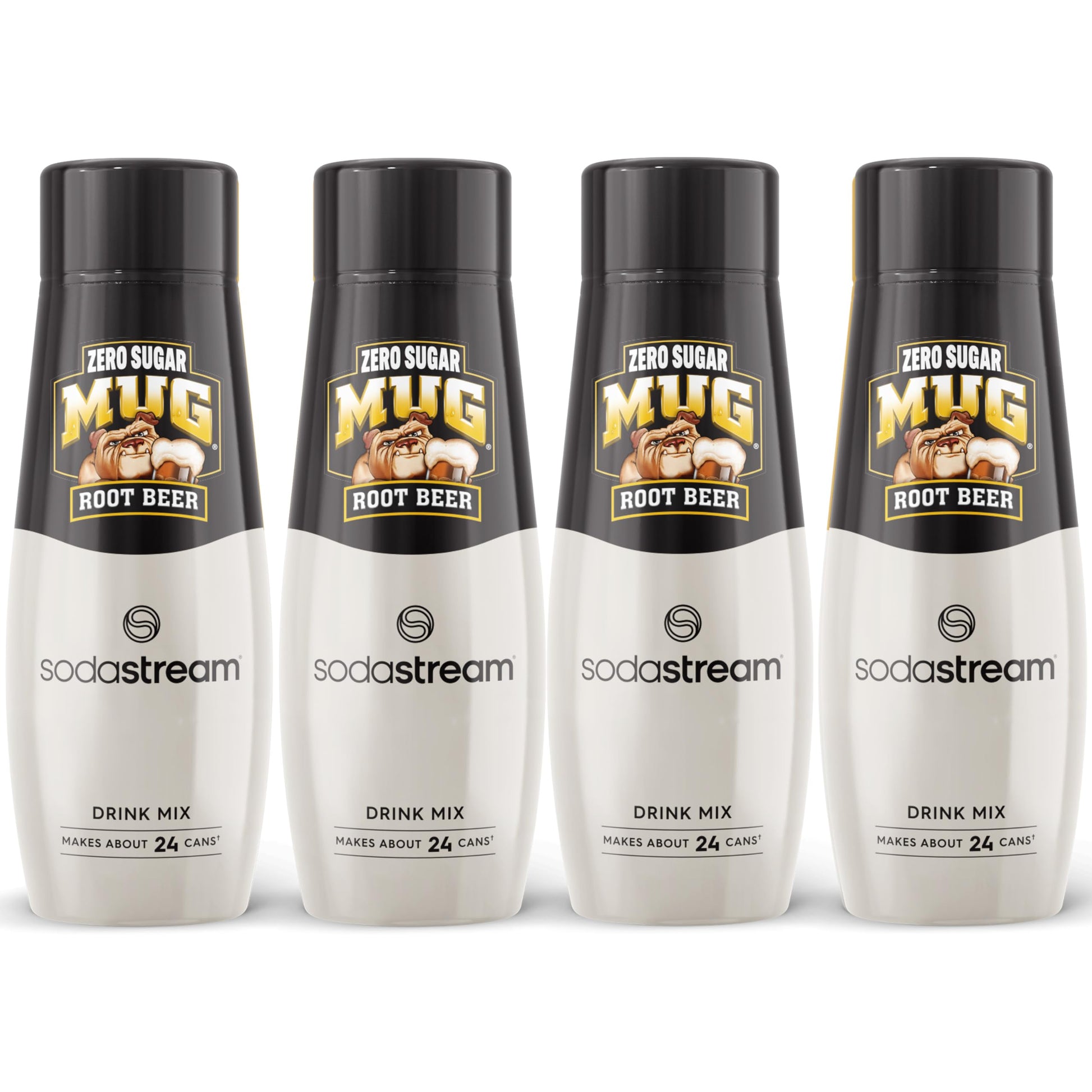 SodaStream Mug Root Beer Zero Sugar Drink Mix, 440ml, Pack of 4, 288 Fl Oz
