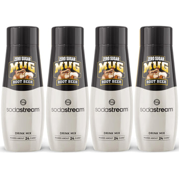 SodaStream Mug Root Beer Zero Sugar Drink Mix, 440ml, Pack of 4, 288 Fl Oz