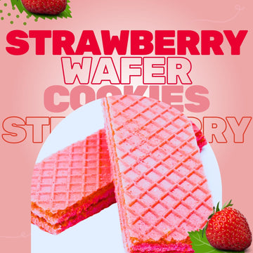 BOSS CLASS Strawberry Sugar Wafers - 20 Packs, 8.46oz Total, Crispy Cookies, 6.5x9.5x1.5 inches, Red