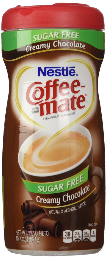 Nestle Coffee Mate Sugar Free Powdered Creamer Chocolate, 10.2 Oz (Pack Of 6