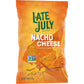 LATE JULY Organic Nacho Cheese Tortilla Chips, 7.8 OZ