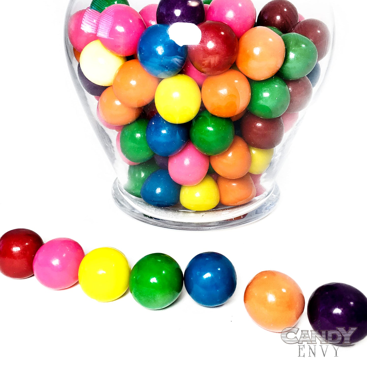 Candy Envy - Assorted 1 Inch Gumballs - 2lb Bag - Approximately 113 Gumballs Per Bag - North American Made & Kosher Certified