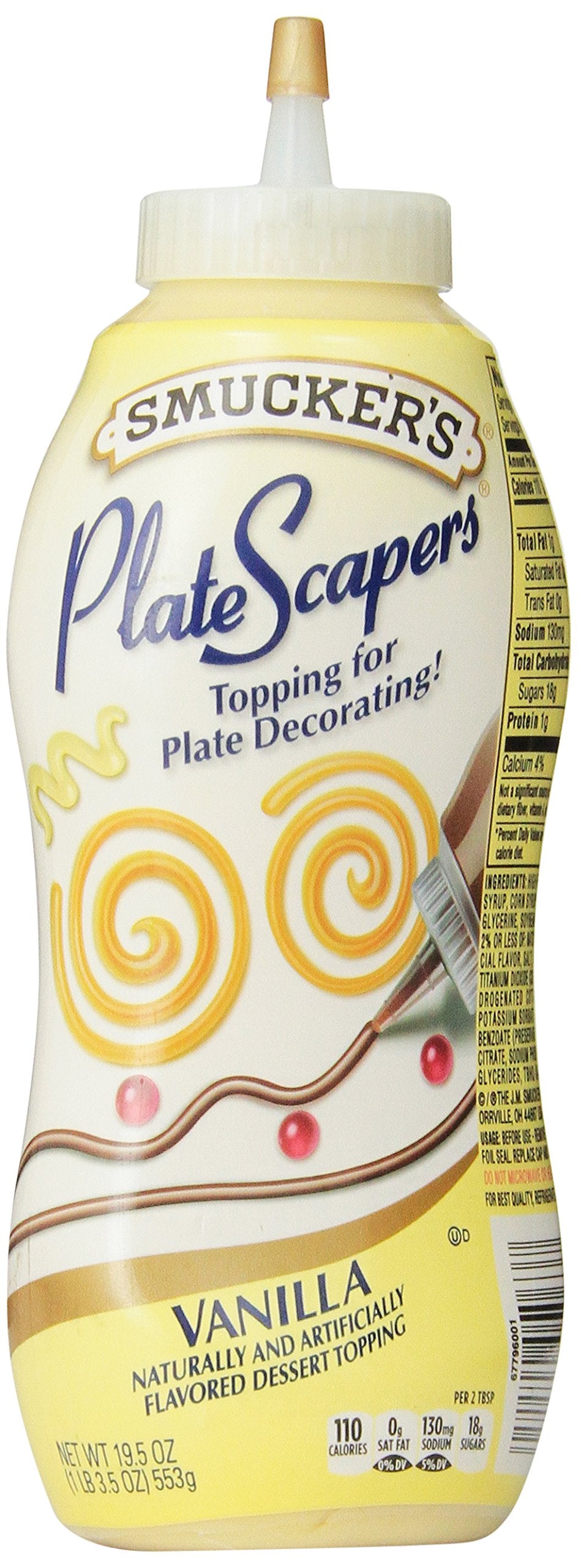 Smuckers PlateScrapers Plate Decorating Dessert Topping Vanilla (19.5 ounce)