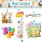 Easter Snack Egg Shape Box (38 Count) Filled With Candy, Marshmallow Gummies, Treats And Plush Easter Bunny, Great Package For F