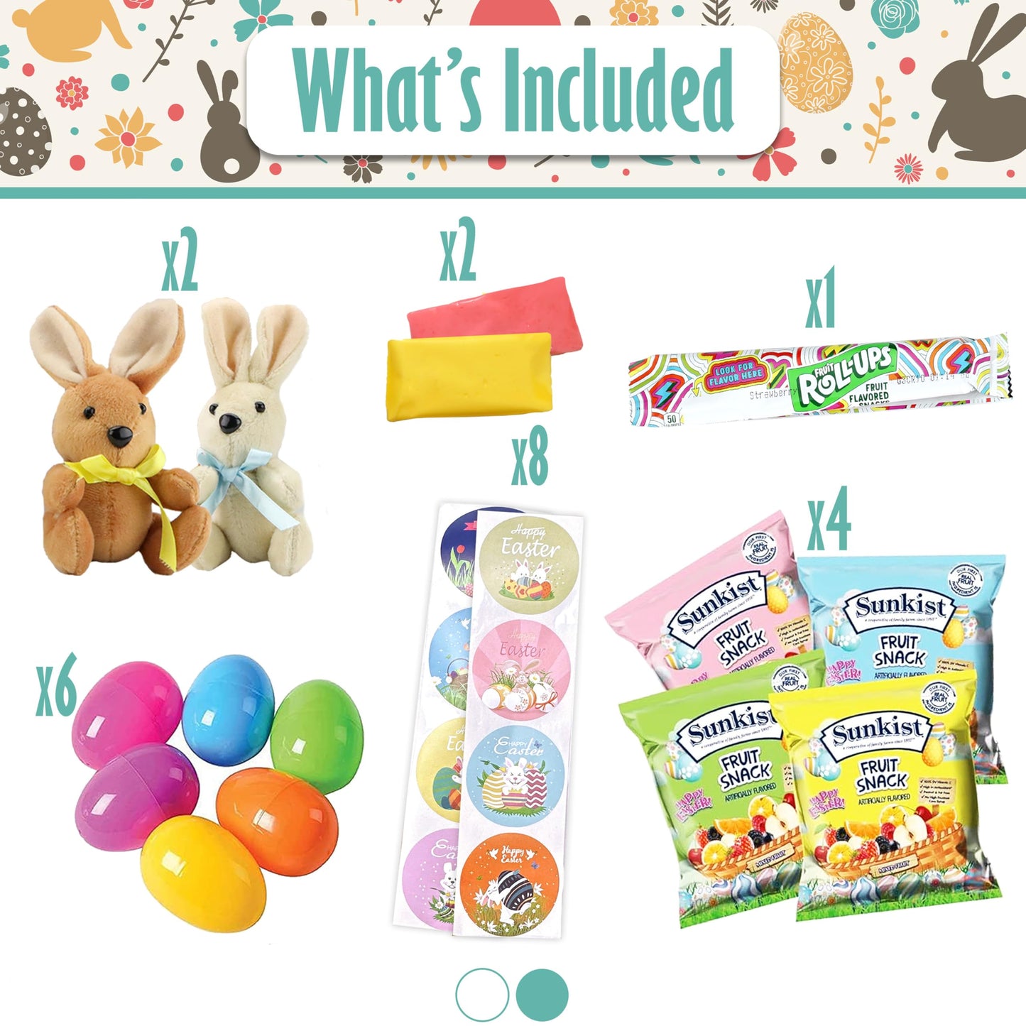 Easter Snack Egg Shape Box (38 Count) Filled With Candy, Marshmallow Gummies, Treats And Plush Easter Bunny, Great Package For F