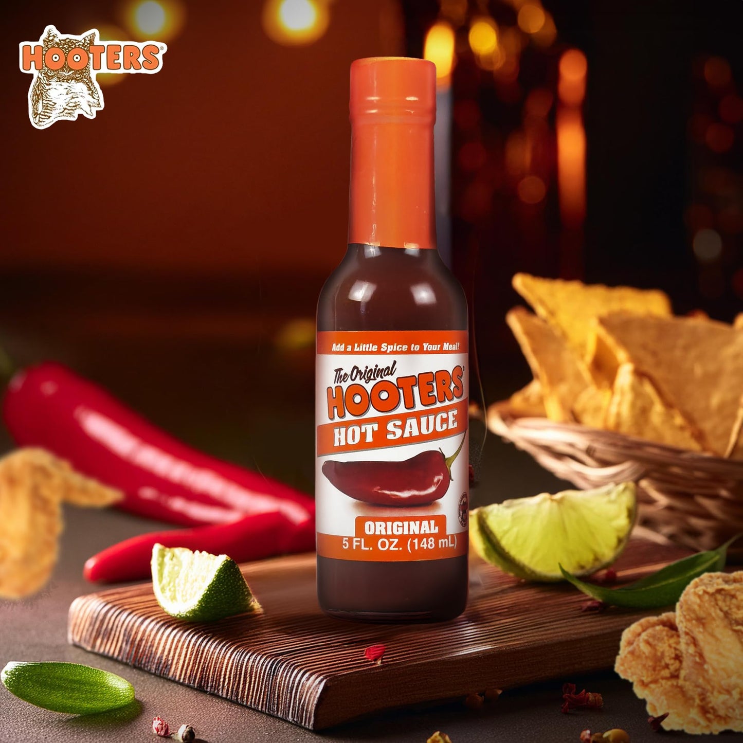 The Original Hooters Hot Sauce - Ideal For Spreads, Crackers And More! A Hot Touch For A Better Taste - Nutritionally Balanced,
