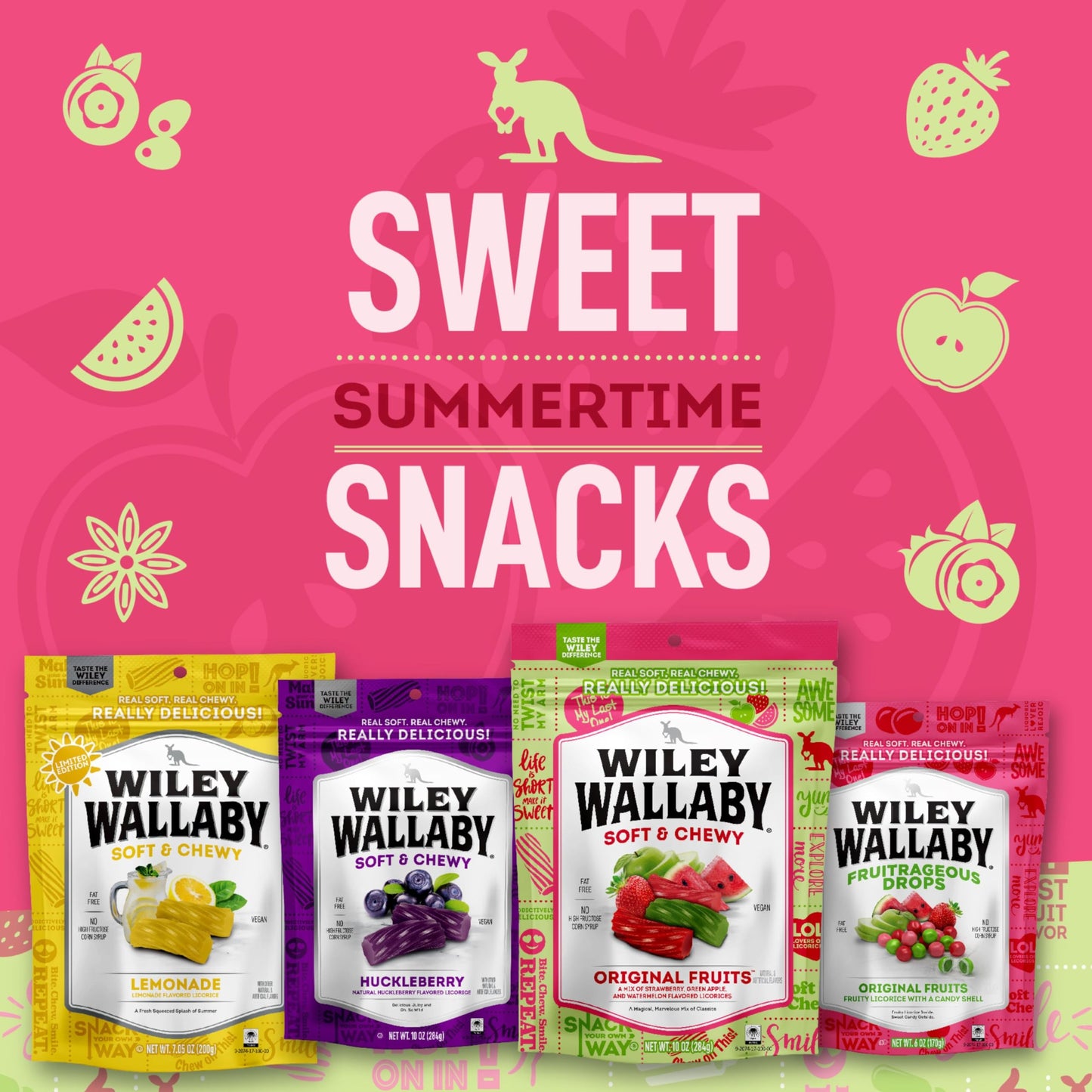 Wiley Wallaby Licorice 10 Ounce Classic Gourmet Soft & Chewy Australian Original Fruits Licorice Candy Twists, 1 Pack