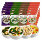 Egg Flower Soup Mix, Vegetable Mix Soup with 4 Flavors (Laver, Spinach, Mushroom, Tomato), 0.3 Ounce (20 Pack)