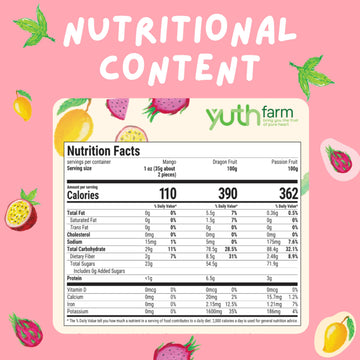 Yuth Farm Natural Soft Dried Fruit Gift Set 300G (10.6 Oz) (Tropical Mixed (Mango, Dragon Fruit, Passion Fruit))