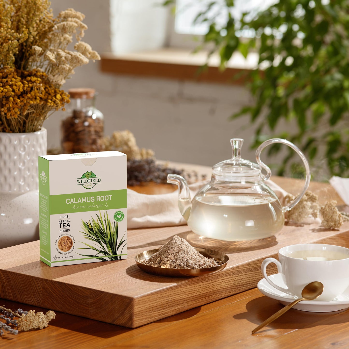 4 Oz. Calamus Root Herbal Tea (Acorus Calamus) - 113G Calamus Herb Root Tea Raiz De Calamo
